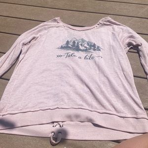 pink take a hike sweatshirt